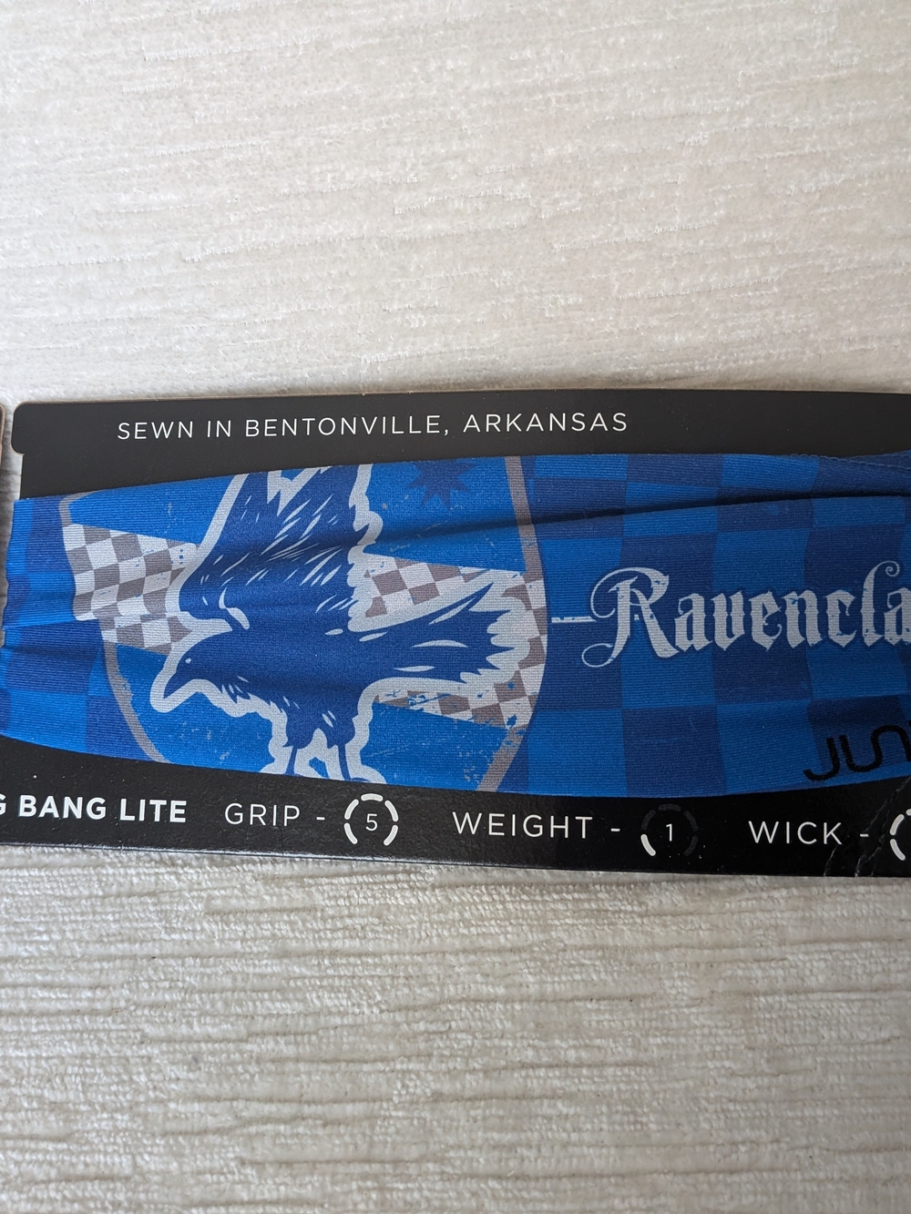 Ravenclaw Checkerboard Blue Stretch Headband by JUNK - Picture 4 of 9